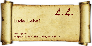 Luda Lehel névjegykártya